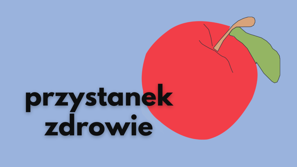 przystanek zdrowie, rysunek jabłka